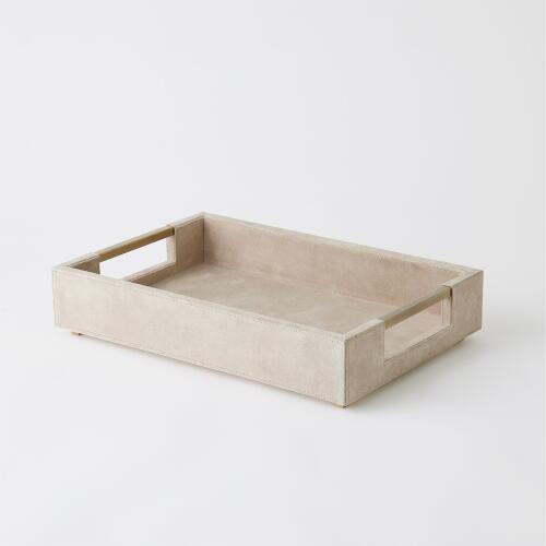 Posh Tray-Parchment Suede