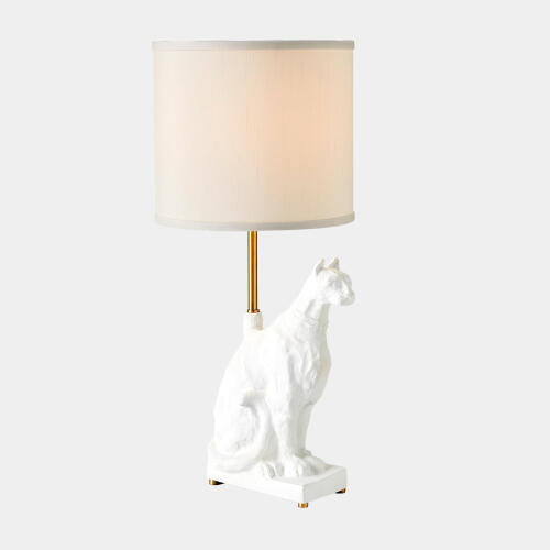 Egyptian Cat Lamp-Matte White