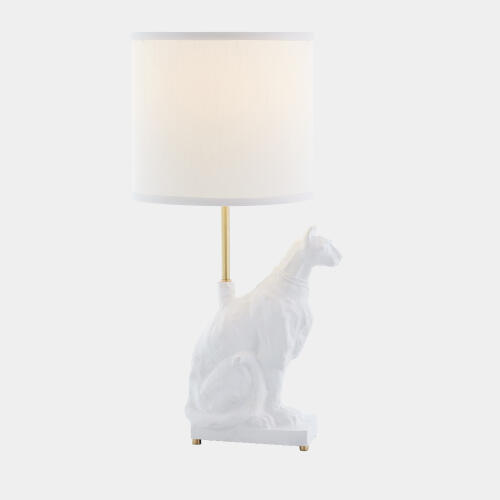 Egyptian Cat Lamp-Matte White