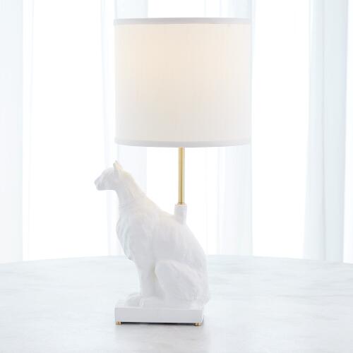 Egyptian Cat Lamp-Matte White