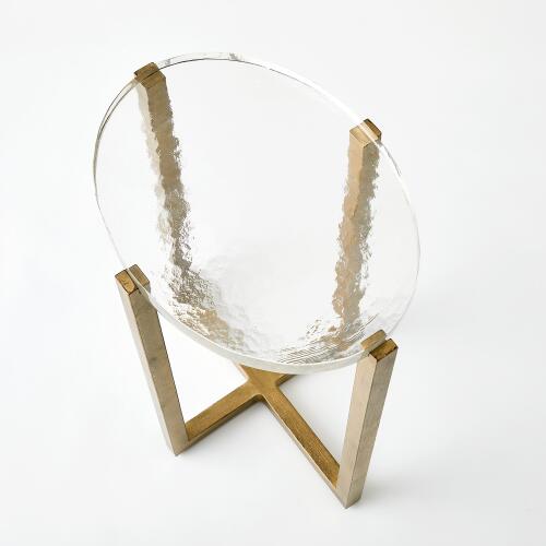 Ice Block Table-Antique Gold