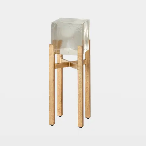 Ice Block Table-Single-Antique Gold