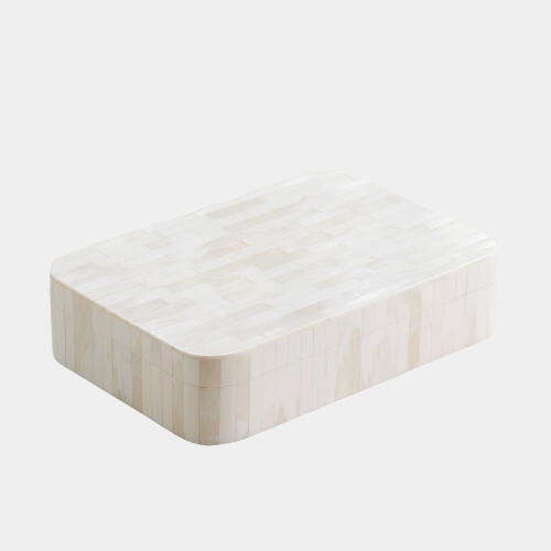 Super Ellipse Box-White Bone-Lg