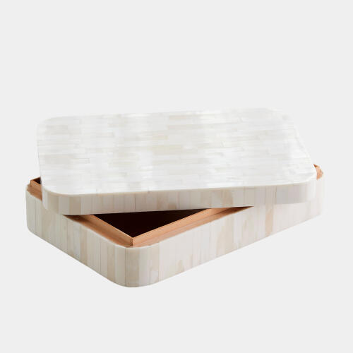 Super Ellipse Box-White Bone-Lg