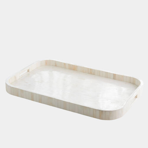 Super Ellipse Tray-White Bone