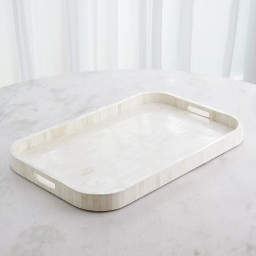 Super Ellipse Tray-White Bone