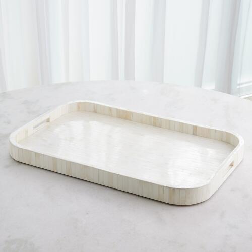Super Ellipse Tray-White Bone