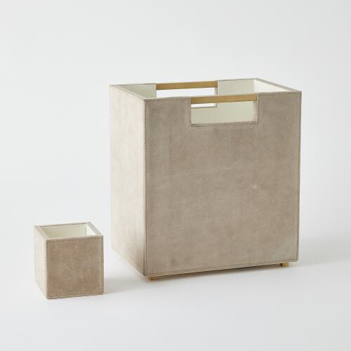Posh Pencil Cup-Parchment Suede