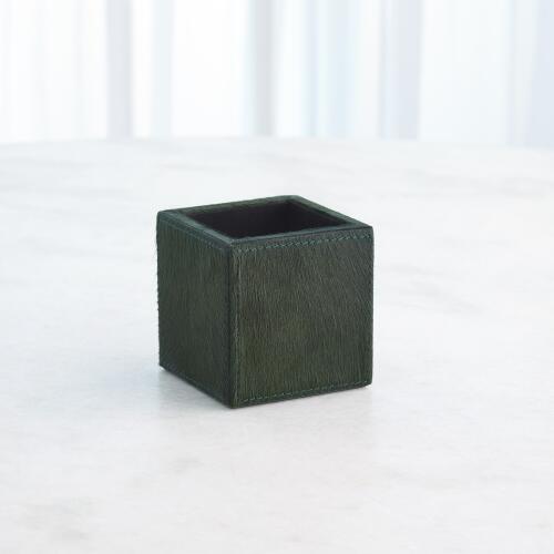 Posh Pencil Cup-Hair-On-Hide Green