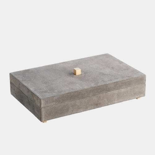 Posh Box-Gray Suede