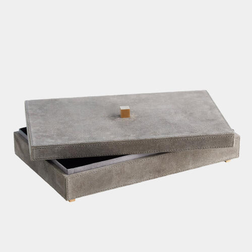 Posh Box-Gray Suede