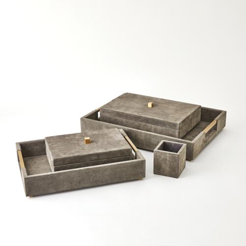 Posh Box-Grey Suede