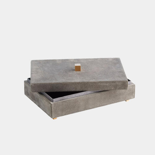 Posh Box-Gray Suede