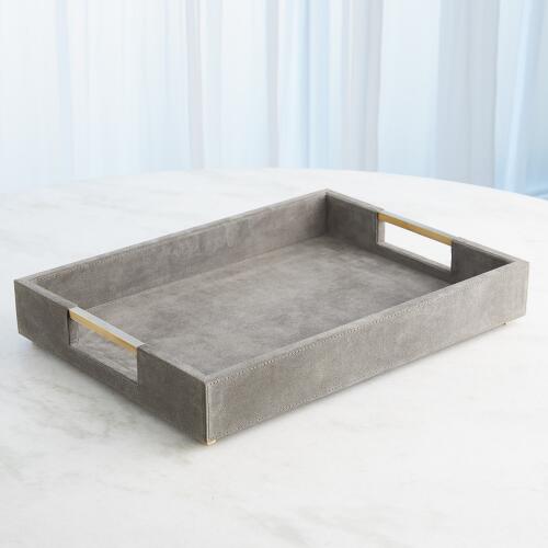 Posh Tray-Grey Suede