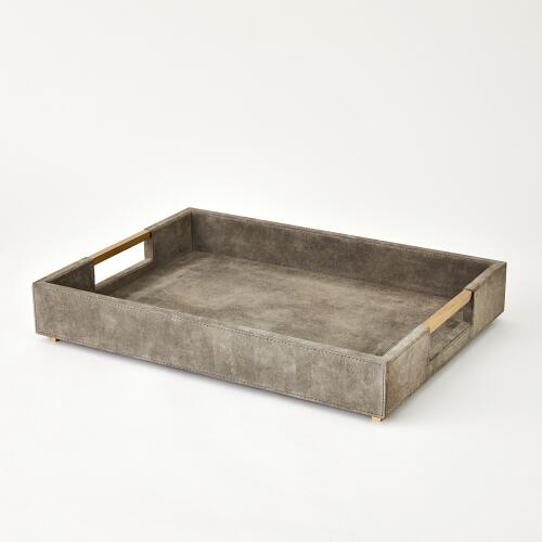 Posh Tray-Grey Suede