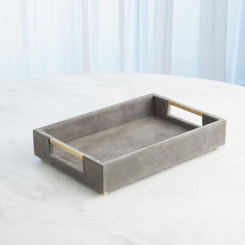 Posh Tray-Grey Suede