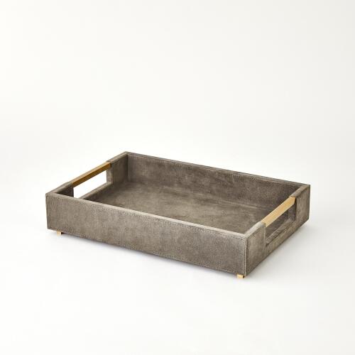 Posh Tray-Grey Suede