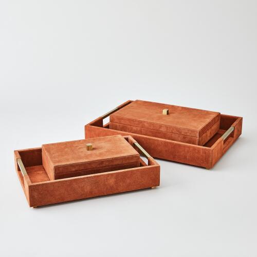 Posh Box-Rust Suede
