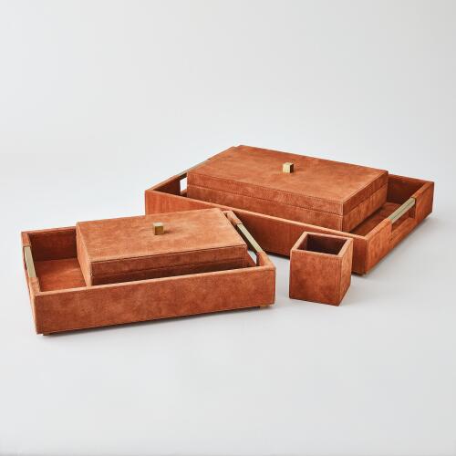 Posh Box-Rust Suede