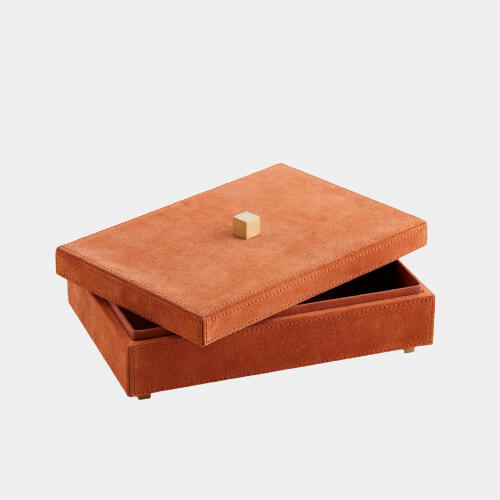 Posh Box-Rust Suede