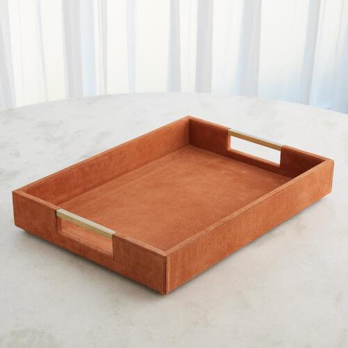 Posh Tray-Rust Suede