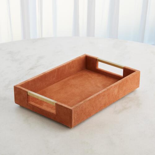 Posh Tray-Rust Suede