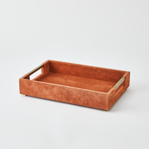 Posh Tray-Rust Suede