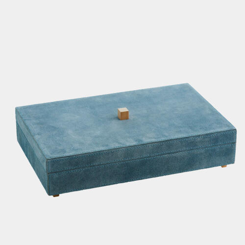 Posh Box-Dusty Blue Suede