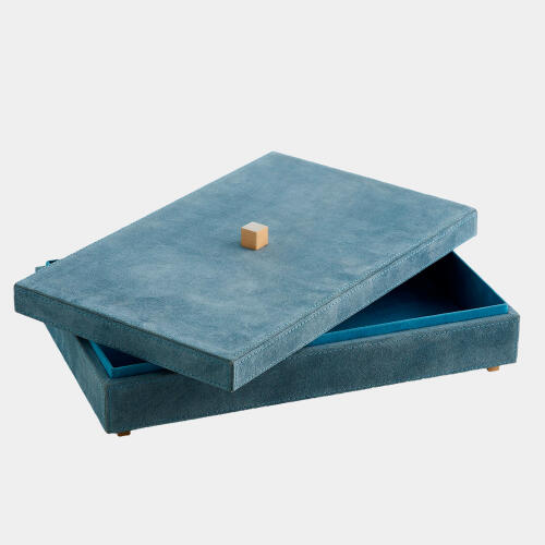 Posh Box-Dusty Blue Suede