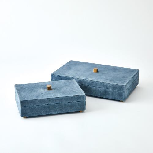Posh Box-Dusty Blue Suede