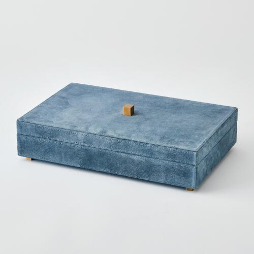 Posh Box-Dusty Blue Suede