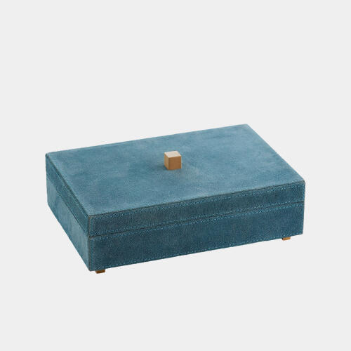 Posh Box-Dusty Blue Suede