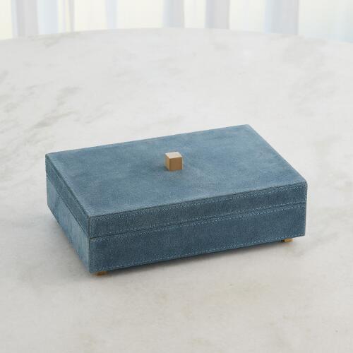 Posh Box-Dusty Blue Suede