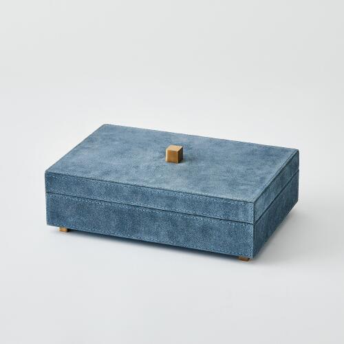 Posh Box-Dusty Blue Suede