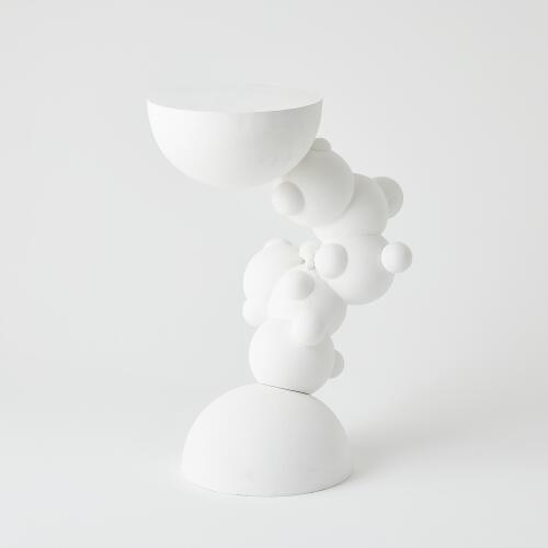 Bubbles Side Table-Matte White