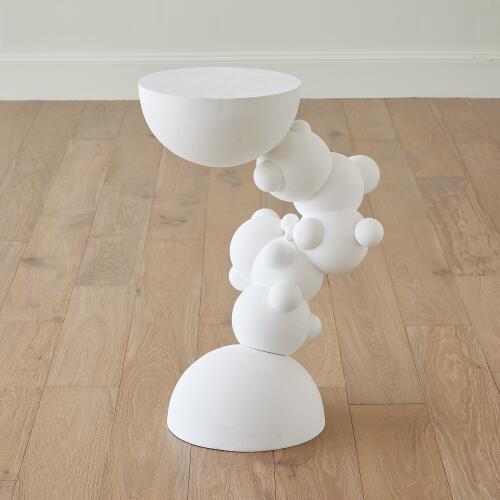 Bubbles Side Table-Matte White