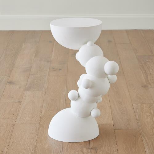 Bubbles Side Table-Matte White