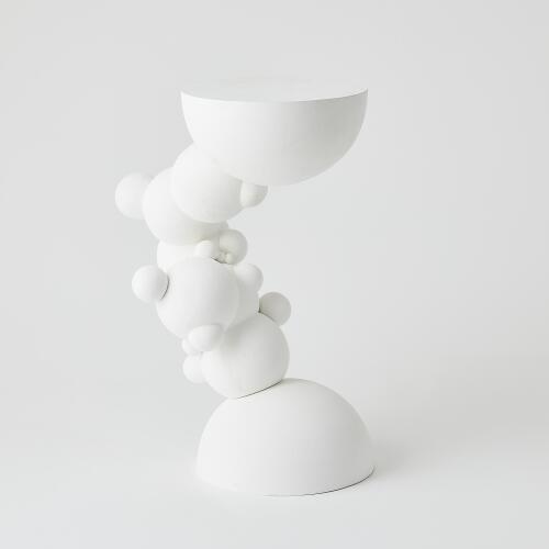 Bubbles Side Table-Matte White