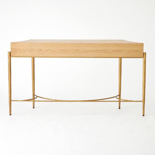 Breakfront Console-Natural/Gold