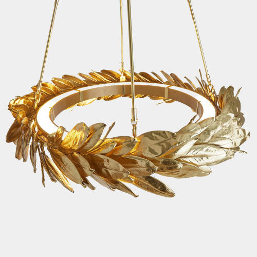 Laurel Chandelier-Brass