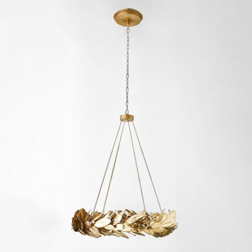Laurel Chandelier-Brass