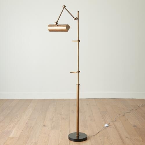 Display Floor Lamp-Brass