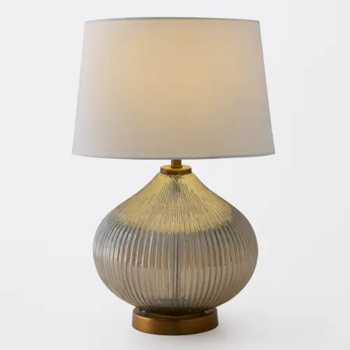 Ribbed Glass Table Lamp