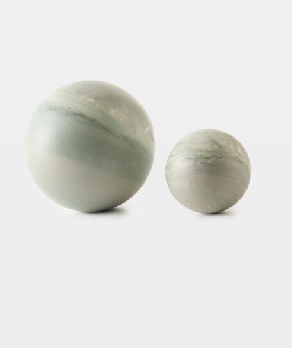 Orb Accent-Green Marble