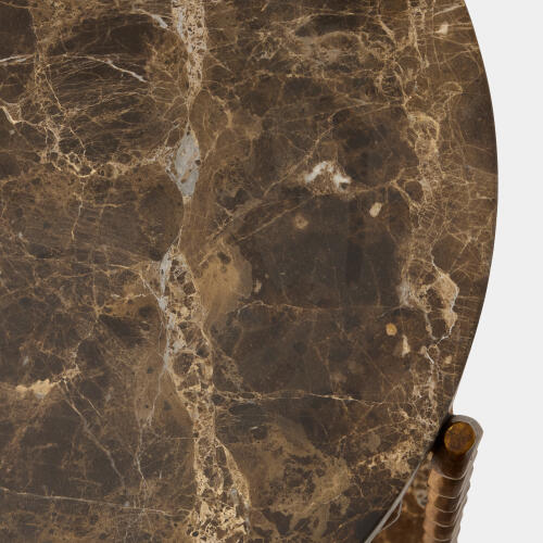 Pinkered Side Table-Brown