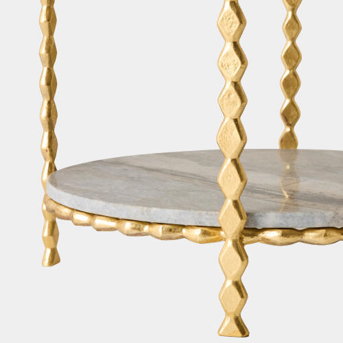 Pinkered Side Table-Green