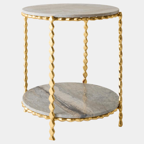 Pinkered Side Table-Green