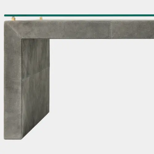 Posh Cocktail Table-Gray Suede