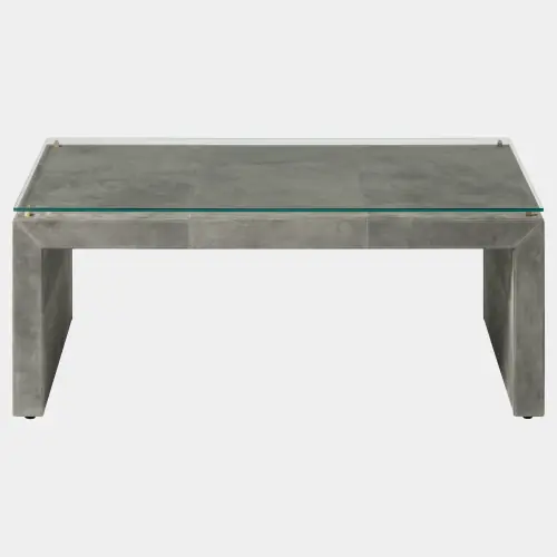 Posh Cocktail Table-Gray Suede