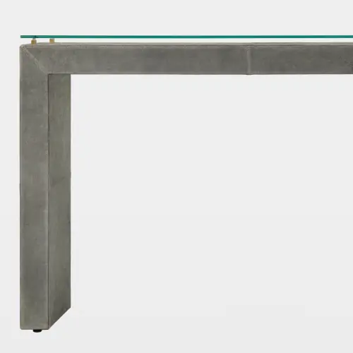 Posh Console-Gray Suede